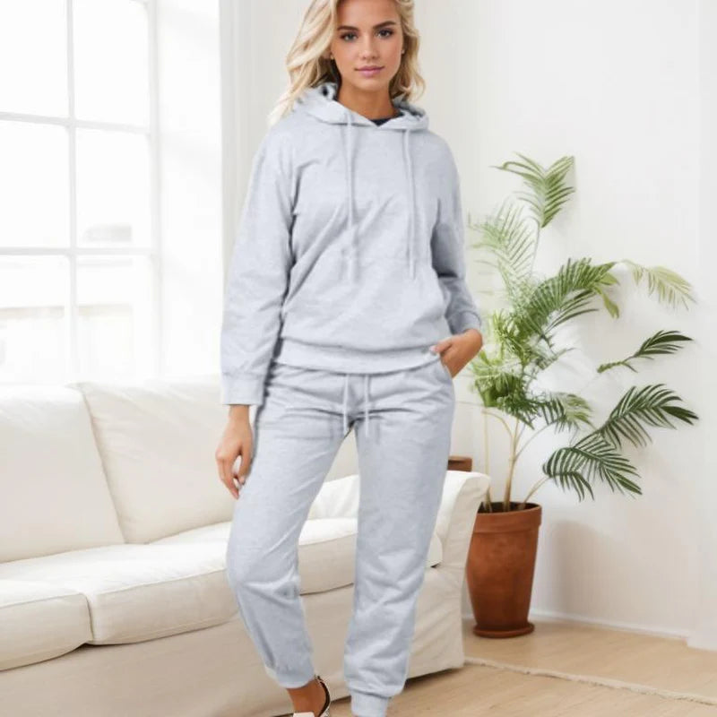 MetroMuse - Womens Hoody Sets-Comfort Bridal Womenswear Basic Clothing Overalls Suits Fashion Long Sleeve